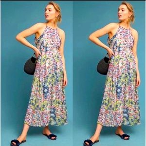Anthropologie Meadow Rue Floral Maxi Dress